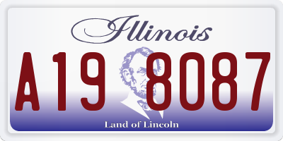 IL license plate A198087