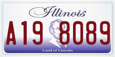 IL license plate A198089