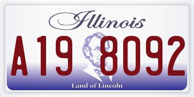 IL license plate A198092