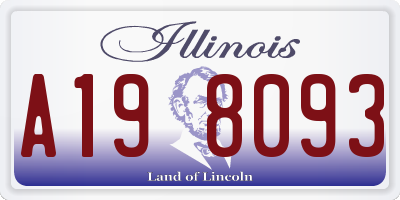 IL license plate A198093