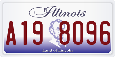 IL license plate A198096