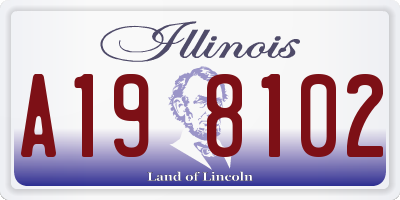 IL license plate A198102