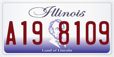 IL license plate A198109