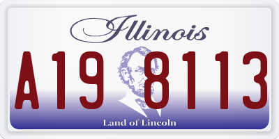 IL license plate A198113
