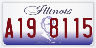 IL license plate A198115