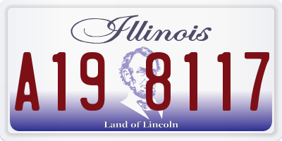 IL license plate A198117