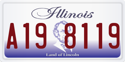 IL license plate A198119