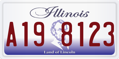 IL license plate A198123