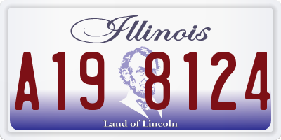 IL license plate A198124