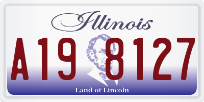 IL license plate A198127