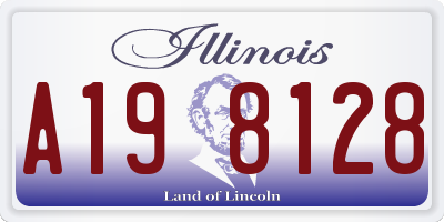 IL license plate A198128