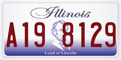 IL license plate A198129