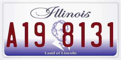 IL license plate A198131