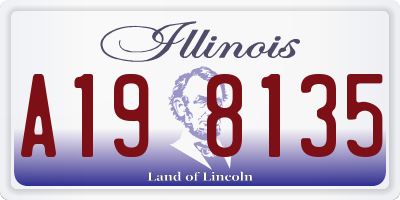 IL license plate A198135