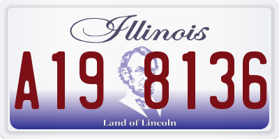 IL license plate A198136