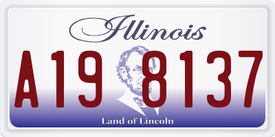 IL license plate A198137