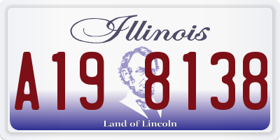 IL license plate A198138