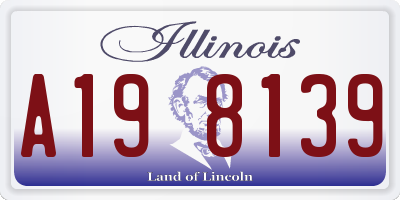 IL license plate A198139