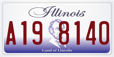 IL license plate A198140