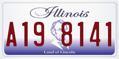 IL license plate A198141
