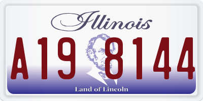 IL license plate A198144