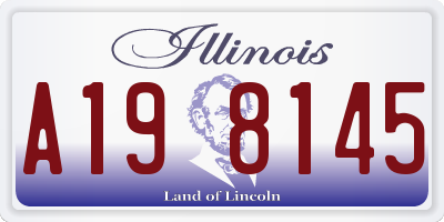 IL license plate A198145