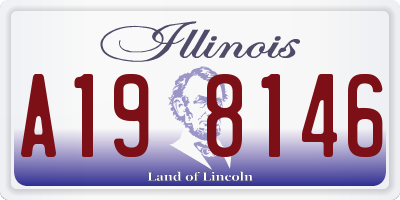 IL license plate A198146
