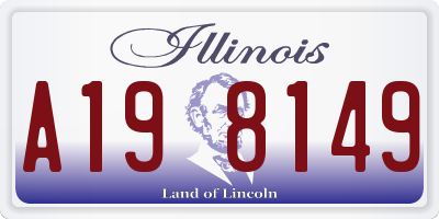 IL license plate A198149