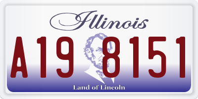 IL license plate A198151