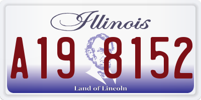 IL license plate A198152