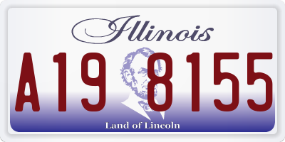 IL license plate A198155