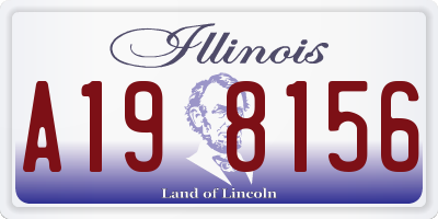IL license plate A198156