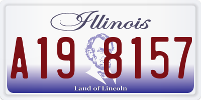 IL license plate A198157