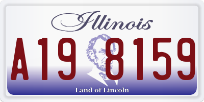 IL license plate A198159