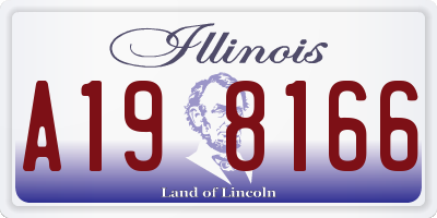 IL license plate A198166