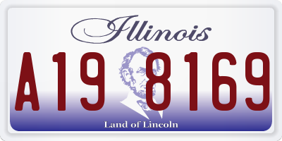 IL license plate A198169