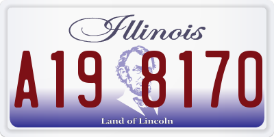 IL license plate A198170