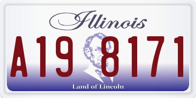 IL license plate A198171