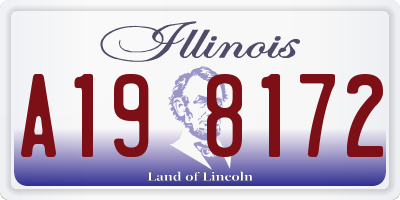 IL license plate A198172