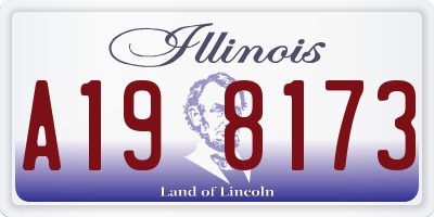 IL license plate A198173