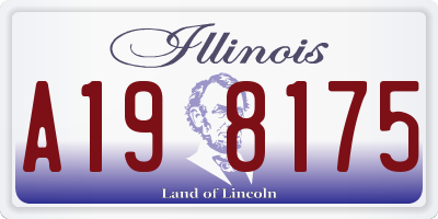 IL license plate A198175