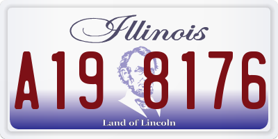 IL license plate A198176