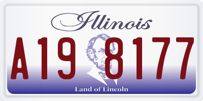 IL license plate A198177