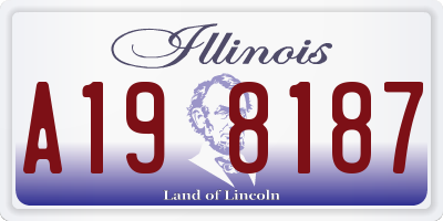 IL license plate A198187