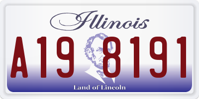 IL license plate A198191