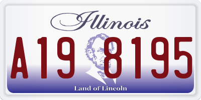 IL license plate A198195