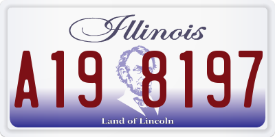 IL license plate A198197
