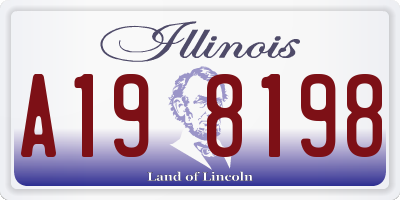 IL license plate A198198