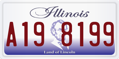 IL license plate A198199