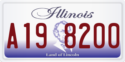 IL license plate A198200